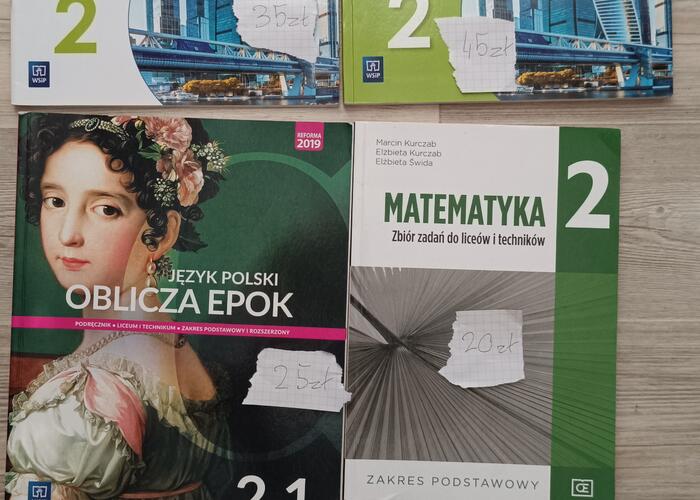 Grajewo ogłoszenia: Sprzedam książki w bardzo dobrym stanie do liceum i technikum